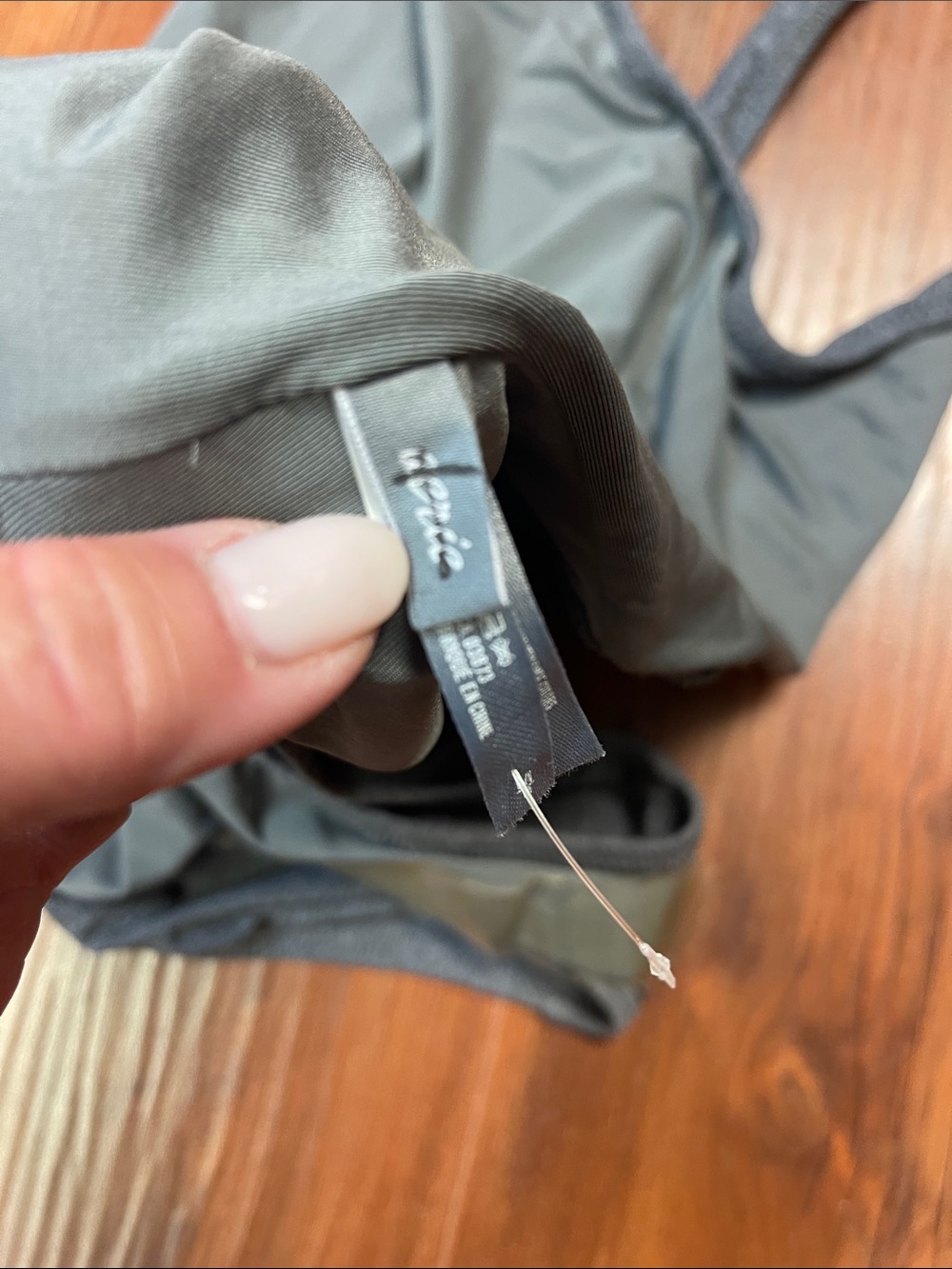 aerie Charcoal Gray Racerback One-Piece Swimsuit - Picture 4 of 4